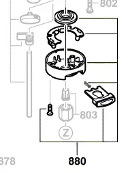 Carter blocage d\'axe POF 1300 ACE réf. 1 609 203 R68